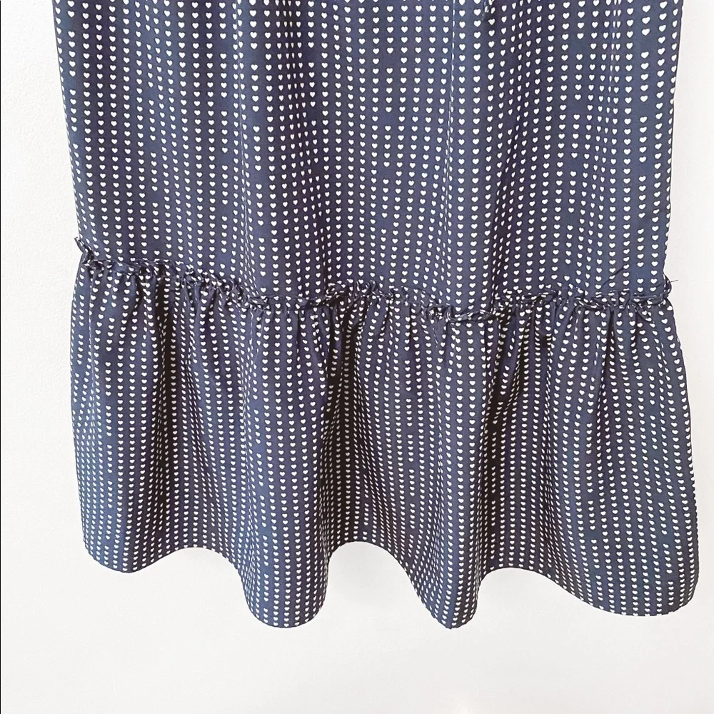 Draper James Heart Dots Tiered Dress Nassau Navy 0 - Picture 8 of 13